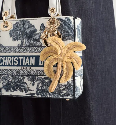 Dior Iviera Toiledejouysauvage Palm Tree Bag Charm In Gold