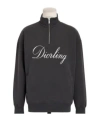 Dior Ling Sweatshirt With Zip On The Collar In Gray