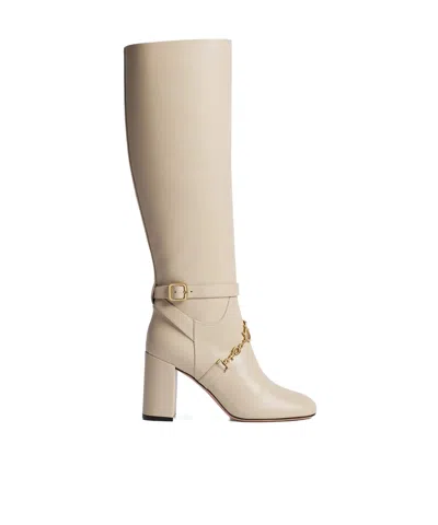 Dior Ly High-heeled Boots In Neutral