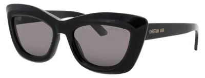Dior Midnight B3i Sunglasses 54-18-140 In Acetate In 01a - Shiny Black / Smoke