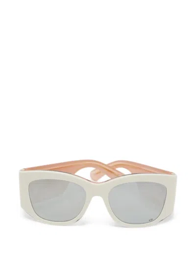 Pre-owned Dior Nuit S1i Square Sunglasses In White