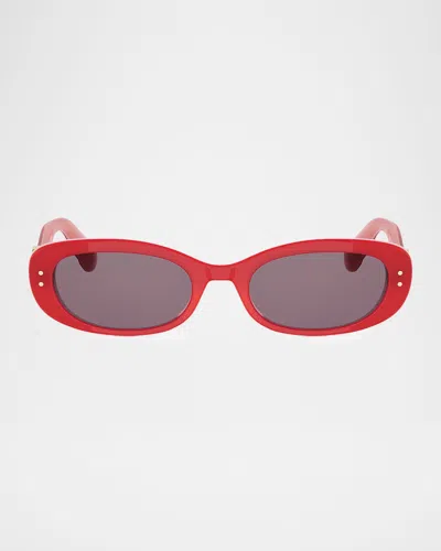 Dior Oblique B1i Acetate Butterfly Sunglasses In Purple