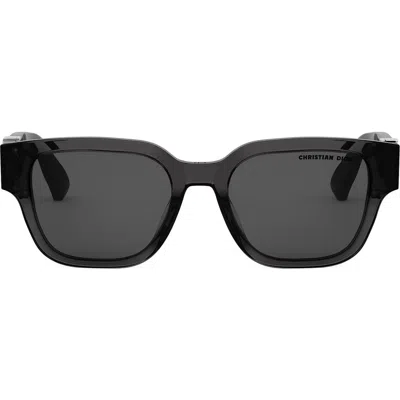 Dior 'oblique S1f 53mm Square Sunglasses In Gray