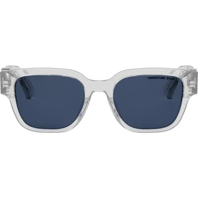 DIOR 'DIOROBLIQUE S1F 53MM SQUARE SUNGLASSES