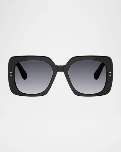 Dior Oblique S1i Acetate Square Sunglasses In Black