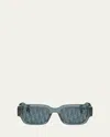 Dior Oblique S2i 52mm Rectangular Sunglasses In Multi