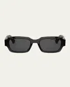 Dior Oblique S2i 52mm Rectangular Sunglasses In Gray