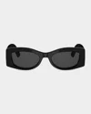 Dior Ombre S1i Acetate Rectangular Sunglasses In Black