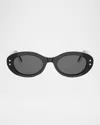 Dior Eyewear Butterfly Frame Sunglasses In Black