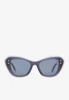 Dior Eyewear Butterfly Frame Sunglasses In Blue