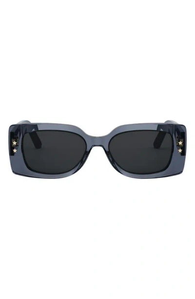 Dior Pacific Square Sunglasses, 53mm In Blue/blue Solid