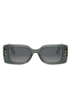 Dior Pacific S1u Sunglasses In Dark Green Grey Gradient