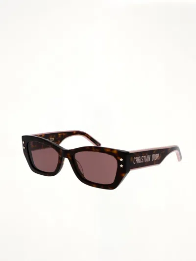 Dior Pacific S2u 25d053 Rectangular Sunglasses In Black