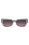 Dior 'pacific S2u 53mm Rectangular Sunglasses In Beige/shiny Bordeaux