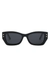 Dior Pacific S2u Rectangular-frame Acetate Sunglasses In Black