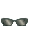Dior 'pacific S2u 53mm Rectangular Sunglasses In Green