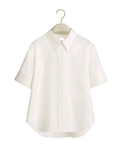 Dior Qixi Short-sleeved Blouse In White
