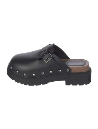 Pre-owned Dior Quake Leather Mules In Black
