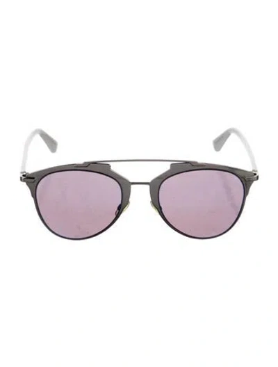 Pre-owned Dior Reflected Aviator Sunglasses In Grey