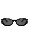 Dior The Signature B1u 55mm Butterfly Sunglasses In Black