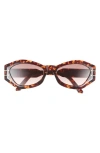 Dior 'signature B1u 55mm Butterfly Sunglasses In Brown