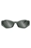 Dior 'signature B1u 55mm Butterfly Sunglasses In Grey/other/smoke Mirror