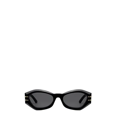Dior The Signature B1u 55mm Butterfly Sunglasses In Black