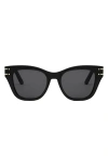 Dior 'signature B4i 52mm Butterfly Sunglasses In Nero
