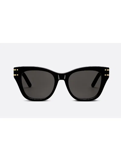 Dior Signature B4i Sunglasses In Black/gray Solid
