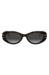 Dior Signature B8u Acetate Oval Sunglasses In Black