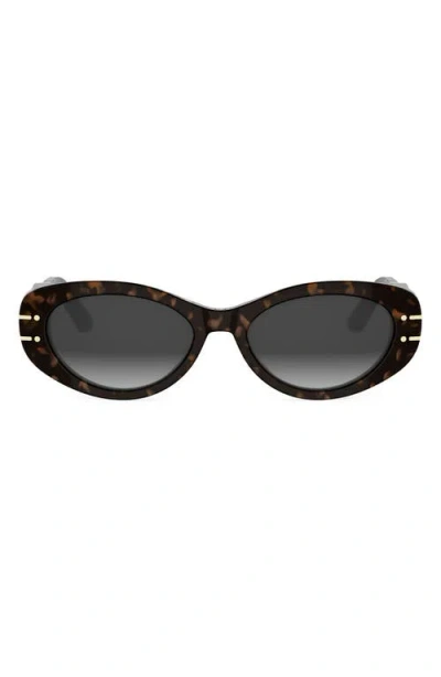 Dior Signature B8u Acetate Oval Sunglasses In Black