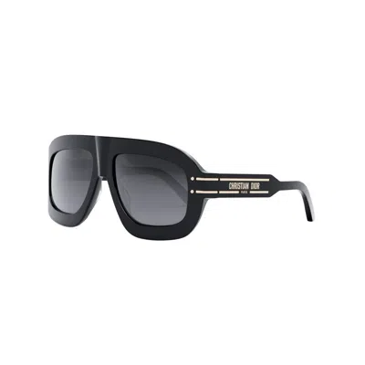 Dior Signature M1u Mask Sunglasses, 58mm In Black