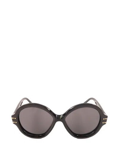 Pre-owned Dior Signature R1u Round Sunglasses In Black