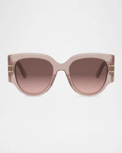 Dior Signature R21 Sunglasses In Shiny Pink Gradient Roviex