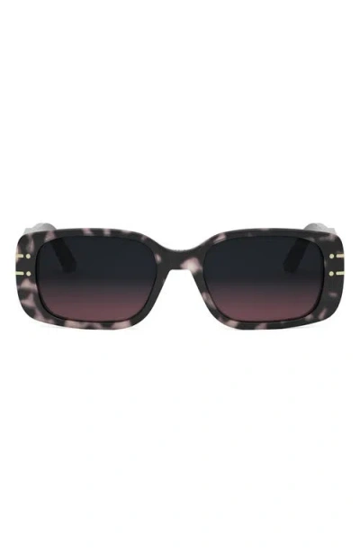 Dior 'signature S12i Rectangular Sunglasses In Brown
