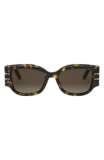 DIOR 'DIORSIGNATURE S13I 52MM RECTANGULAR SUNGLASSES