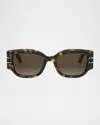 Dior Signature S13i Sunglasses In 52f - Havana