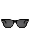 Dior 'signature S6u 54mm Butterfly Sunglasses In Black