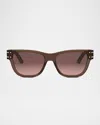Dior Signature S6u Sunglasses In Shiny Light Brown/roviex
