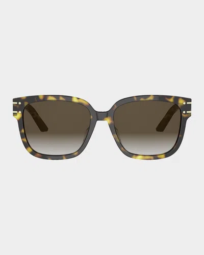 Dior Signature S7f Acetate Square Sunglasses In White