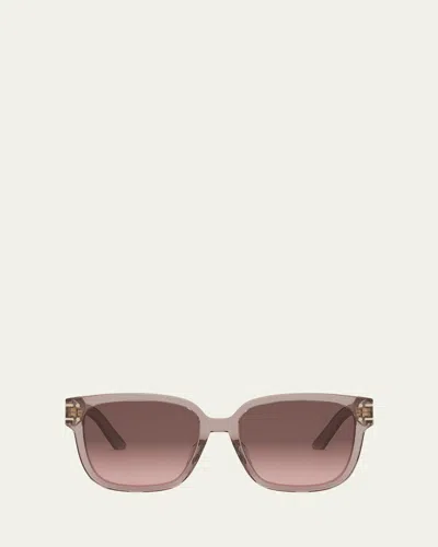Dior Signature S7f Acetate Square Sunglasses In Sblk/rovxg