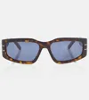 Dior Signature S9u Rectangular Sunglasses In Blue
