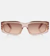 Dior Signature S9u Rectangular Sunglasses In Pink