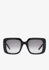 Dior Signature S11i Square Sunglasses, 54mm In Gray