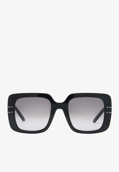 Dior Signature Square Sunglasses In Black