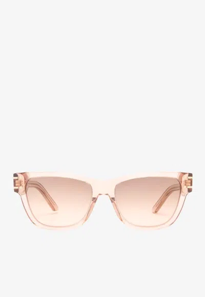 Dior Signtuare Rectangular Sunglasses In Brown