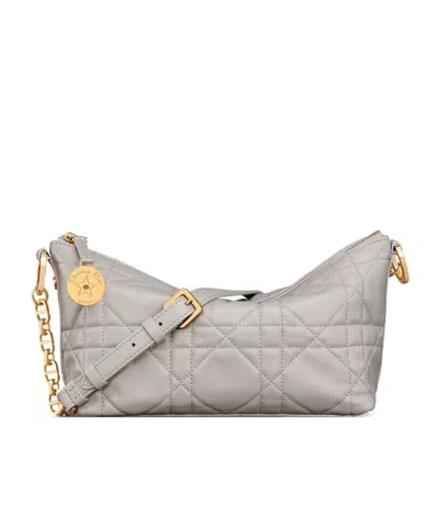 Dior Star Hobo Bag With Chain In Gray