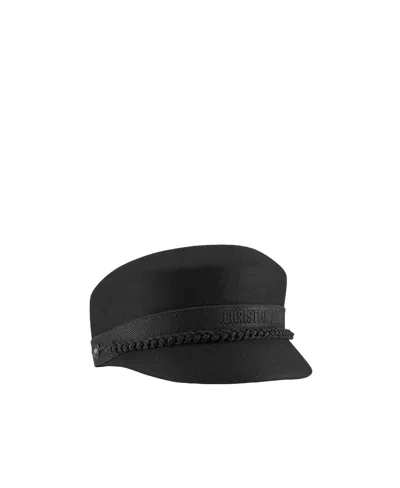 Dior Travel Logo Hat In Black
