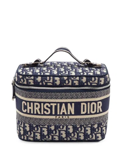 Pre-owned Dior Travel Vanity Case In Blue