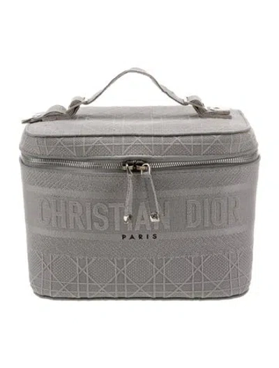 Pre-owned Dior Travel Vanity Case In Gray